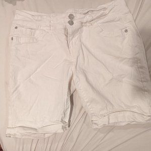 Vintage Wallflower white denim Bermuda shorts